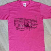 Fruit of the loom брендовая новая стильная хлопковая футболка цвет фуксия размер S М