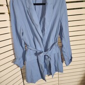 Dorothy Perkins uk8 небесно-блакитний блейзер піджак з віскози