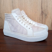 Нові білі кросівки, зручні дитячі кеди, демі хайтопи осінь весна, р. 36