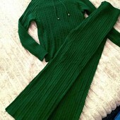 Вязаный,тёплый,красивого цвета костюм с брюками палаццо.Новый,размер xs,s,m,l .Описание,замеры.