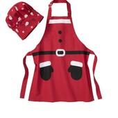 Новорічний, різдвяний набір фартух та кухонний ковпак