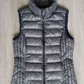 Heat стёганый лёгкий теплый жилет наполнитель пух!!! цвет синий размер XS S