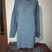 Тепла довга кофта туніка на пишні форми.