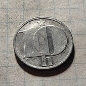 Монета Чехословаччини 10 геллерів 1986
