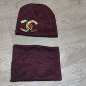 Комплект демісезонний шапка+хомут