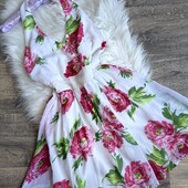 Стильна шифонова сукня з квітковим принтом, М