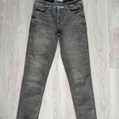 ZARA брендовые стильные джинсы с напылением серебро размер евро 36/38