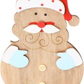 Новорічний дерев'яний дід мороз!
