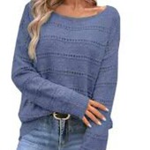 Вязаный женский свитшот