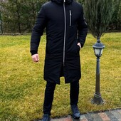 Крута чоловіча зимова фірмова тепла парка (довга куртка) Asos