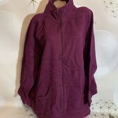 Теплая кофта на молнии с начесом размер 5хл