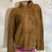 Теплая кофта меховушка на молнии размер л/хл, состояние хорошее