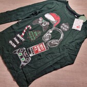 С&А! Трикотажный новогодний реглан для мальчика! 134/140! Лот 39