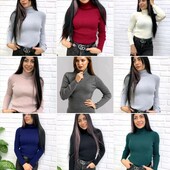 Женский гольфик водолазка в рубчик(кроме черного)