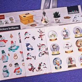 88шт. новогодние наклейки