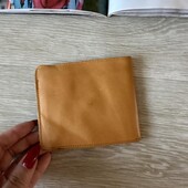 рыжий кожаный кошелек портмоне