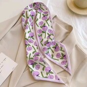 Твіллі, шарфик, хустинка, хустка, стрічка бузкова, ягода, квітка