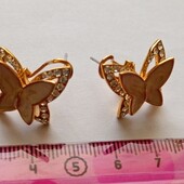 Сережки метелики , якісна біжутерія