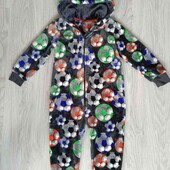 Dunnes stores брендовый теплый плюшевый слип с капюшоном на мальчика рост 110/116 см