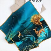 Платок стильный трендовый Искусственный шелк 70*70 см арт 22