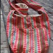 Яркая сумка текстильная торба в этно стиле