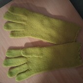 Теплі в'язані рукавички