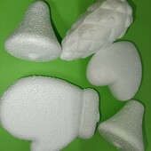 Набір пінопластових фігур для дитячої творчості, створення новорічних іграшок 5шт