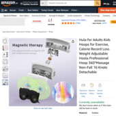 Умный хула хуп, регулируемый массажный обруч + магнитная терапия Hula Hoop