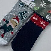 2шт! Махровые носки с антискользящим покрытием Lupilu Герамния, р. 27-30