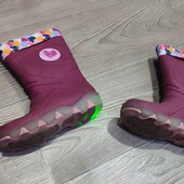 Гумові чоботи р26-27(устілка 18см) Світяться!