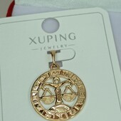 Великолепный кулон знак зодиака Весы. Позолота 585 пробы 18К.