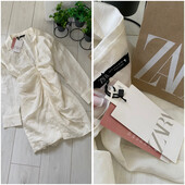 Молочна сукня Зара нових колекцій.