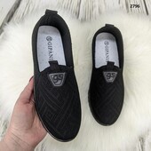 Женские кроссовки мокасины черные 38