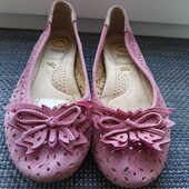 Перфорированные замшевые балетки. Разм. 38 (24,5 см)