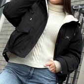 Ьатал Черная Шикарнейшая куртка синтепон 200 зима