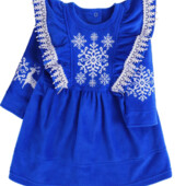 Сукня дитяча флісова з мереживом 80-116 кольори