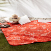 ♕ Великий і щільний плед для пікніка з захистом від промокання Tchibo (Німеччина) розмір 180*180см