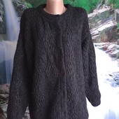 Красивый мохеровый теплый фактурный - кардиган -куртка для пышных модниц.