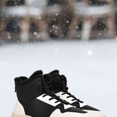 кросівки жіночі, зима, еко шкіра/хутро, на змійці 