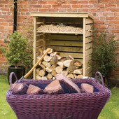 Дровничка плетена з ротангу обьем 65 л