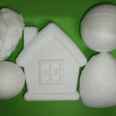 Набір пінопластових фігур для дитячої творчості, створення новорічних іграшок 5шт