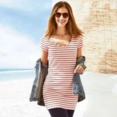 Арт.648 жіноча футболка туніка на короткий рукав esmara євро розмір S на наш 42/44.