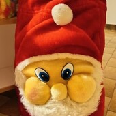 Великий м'який мішок для подарунків Санта-Клауса червоного кольору, виготовлений із пухнастого плюшу