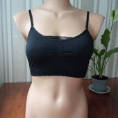 Короткий чорний ліф топ бюст з мереживом