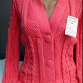 Кофта крупной вязки,кардиган вязаный на пуговицах--цвет на выбор