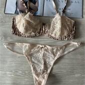 Кружевнй бюстгальтер 75b и трусы