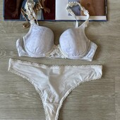 Белый бюстгальтер 75в и трусы
