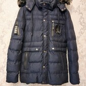 Тепла зимова куртка .т синя.дуже гарна!.стан нової. Тепла!