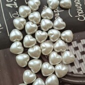 Напів перлини у формі серця, д.1.2см, 100шт