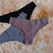 Комплект 3 штуки! Трусики безшовні, з лазерною обробкою, розмір ХЛ